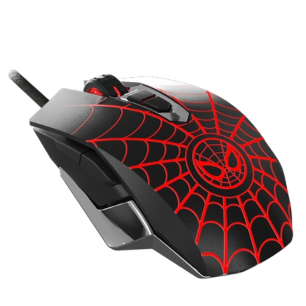 Spider-Man Miles Morales Mouse óptico de 7 botones para videojuegos