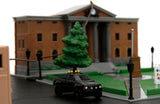 Volver al Futuro Nano Scene Hollywood Rides Hill Valley Courthouse Scene con 2 mini vehiculos