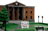 Volver al Futuro Nano Scene Hollywood Rides Hill Valley Courthouse Scene con 2 mini vehiculos